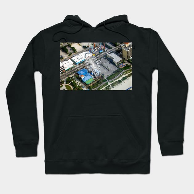 Aerial view of building, Myrtle beach Hoodie by Carlosr1946